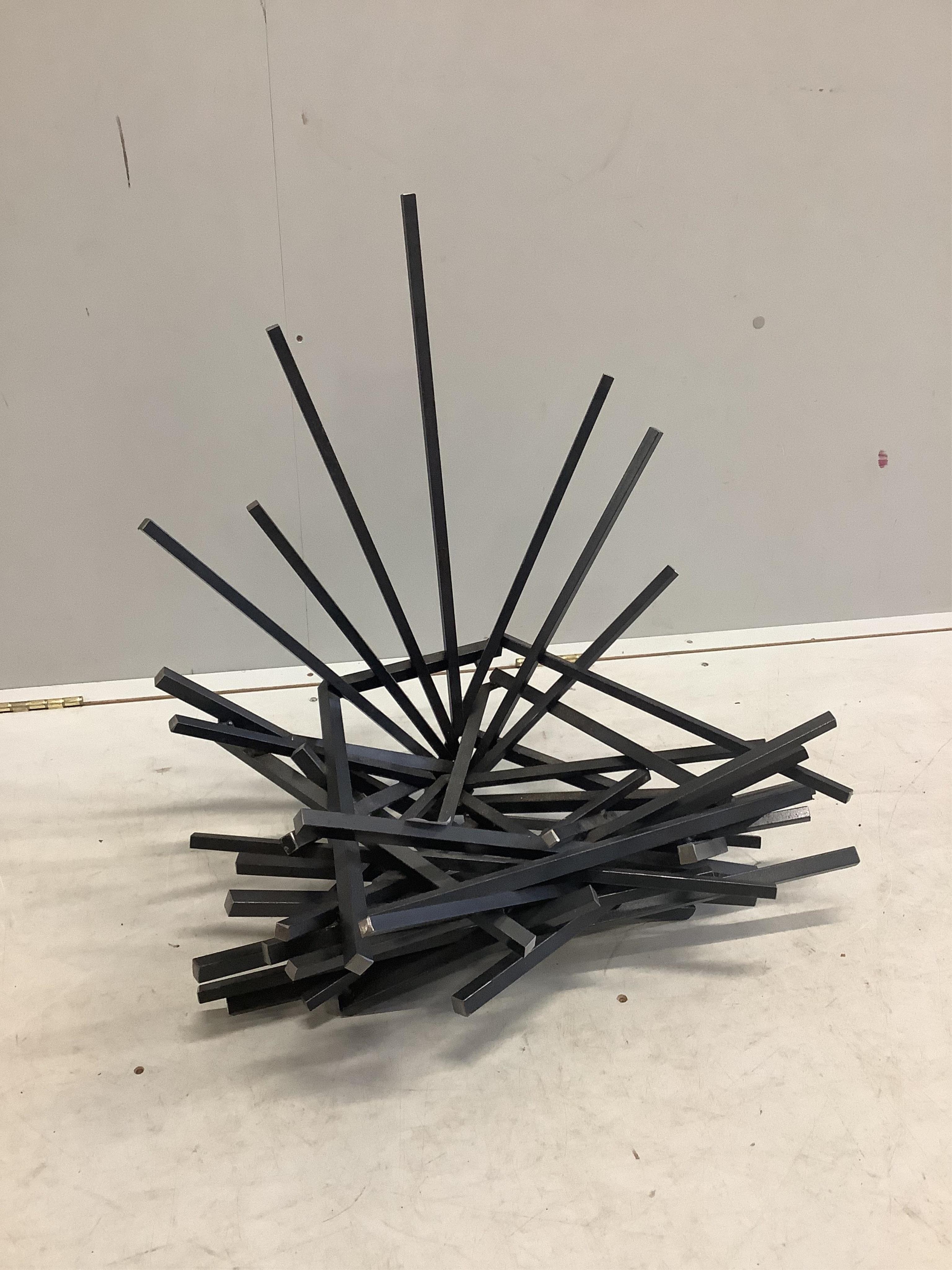 A Contemporary iron fire basket, width 64cm, height 65cm. Condition - good